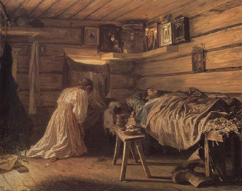 Vassily Maximov The Sick Husband Norge oil painting art
